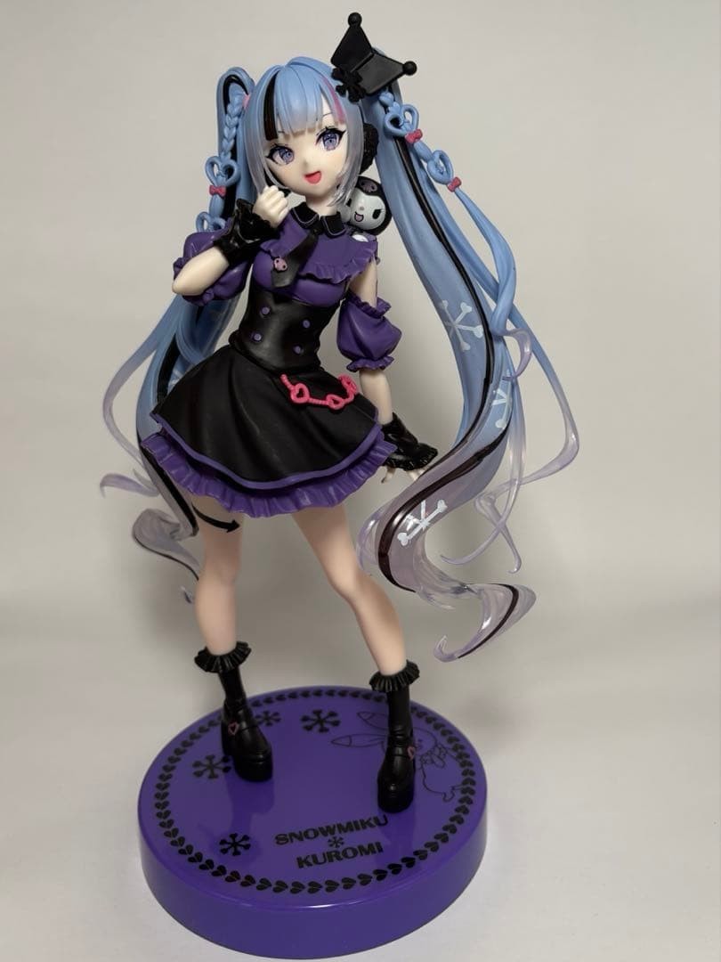 Hatsune Miku Trio-Try-iT Figure Snow Miku x Kuromi FuRyu Sanrio Japan New - Image 3