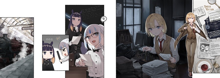 Prestige Hololive EN Myth Art Book Mori Calliope Gawr Gura+ B5/P28 Doujinshi - Image 7