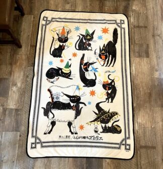 ATELIER OF WITCH HAT x black cat design Large Blanket 40" x 60" Japan Anime NEW