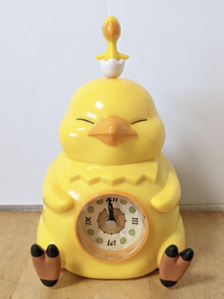 FINAL FANTASY XIV CHOCOBO FF14 FAT ALARM CLOCK YELLOW TAITO JAPAN USED