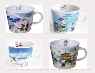 Peanuts Snoopy World Tour Mug Cup 340ml Japan - Tokyo & Ryukyu & North & Kiniki