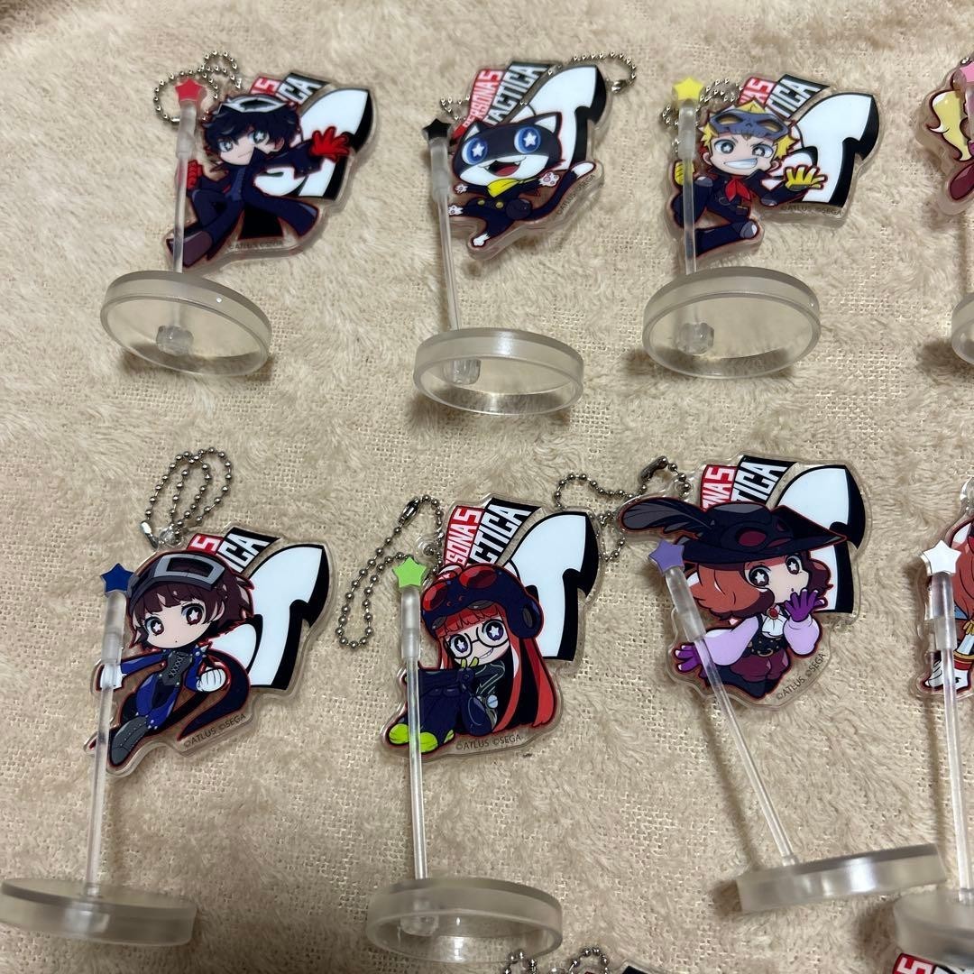 PERSONA 5 TACTICA Mini Acrylic Stand with Key Chain ALL Twelve Pieces Set - Image 2