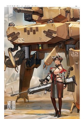 NEKOMIMI X GUN GIRL vol.2-2023 Doujin Illustration Art Book B5/36P C104 - Image 2