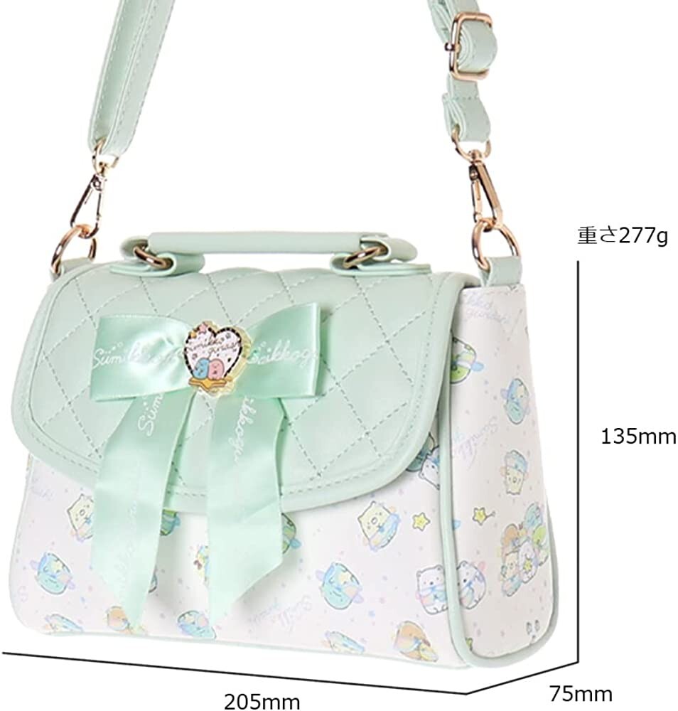 Sumikko Gurashi Mini Shoulder Bag Mint PU Leather 20cm Japan Limited Cosplay - Image 4