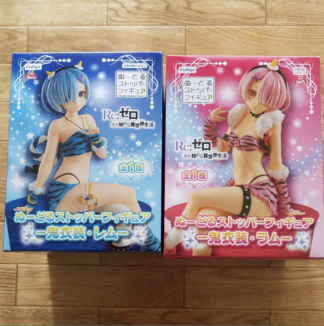 RAM REM Set Re: Zero Noodle stopper Figure ONI Demon Ver FURYU NEW in BOX