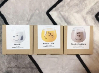 Snoopy & Charlie & Woodstock Yura Yura Tumbler Glass Cups 3 Set 320ml From Japan
