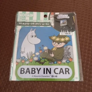 Moomin Magnet Safety Sign BABY IN CAR Car Sticker