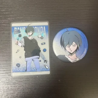 Danganronpa Saihara Shuichi Round One Glitter Can Badge Acrylic Card