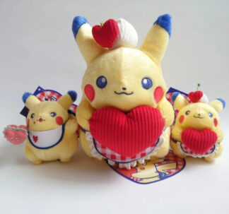 Pokemon PIKACHU DINER Plush Mascot 3pcs Set Heart Burger Japan