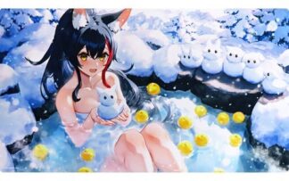 Hololive Mio Ookami Rubber Mat 3rd Anniversary Playmat H34 x W60cm Okami VTuber