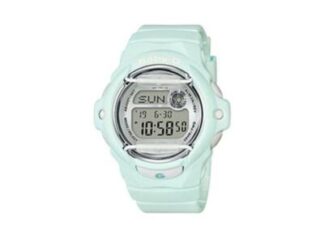 Casio Women's Watch Baby-G Chrono Light Digital Dial Green Resin Strap BG169R-3
