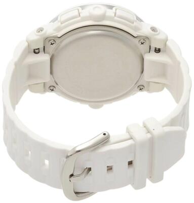 Casio BGA152-7B1 Women's Baby-G Shock Resist Silver Ana-Digi White Resin Watch - Image 2