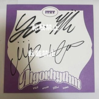 itzy Algorhythm Autographed Colored Paper Yeji Ryujin Chaeryeong Yuna