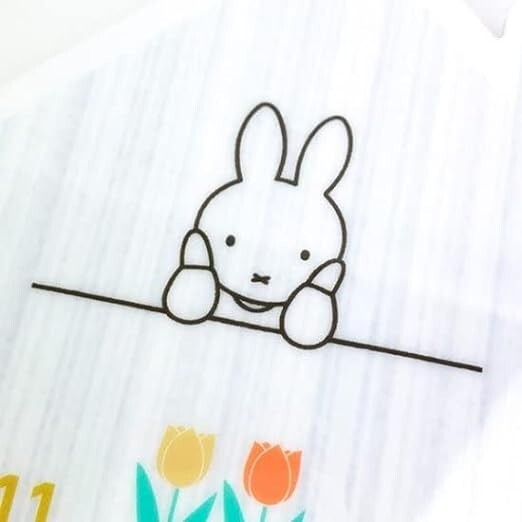 Dick bruna Miffy Acrylic Wall analog Clock house shape tulip flower - Image 4