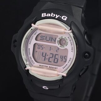 Casio Women's Watch Baby-G World-Time Digital Dial Black Resin Strap BG169M-1