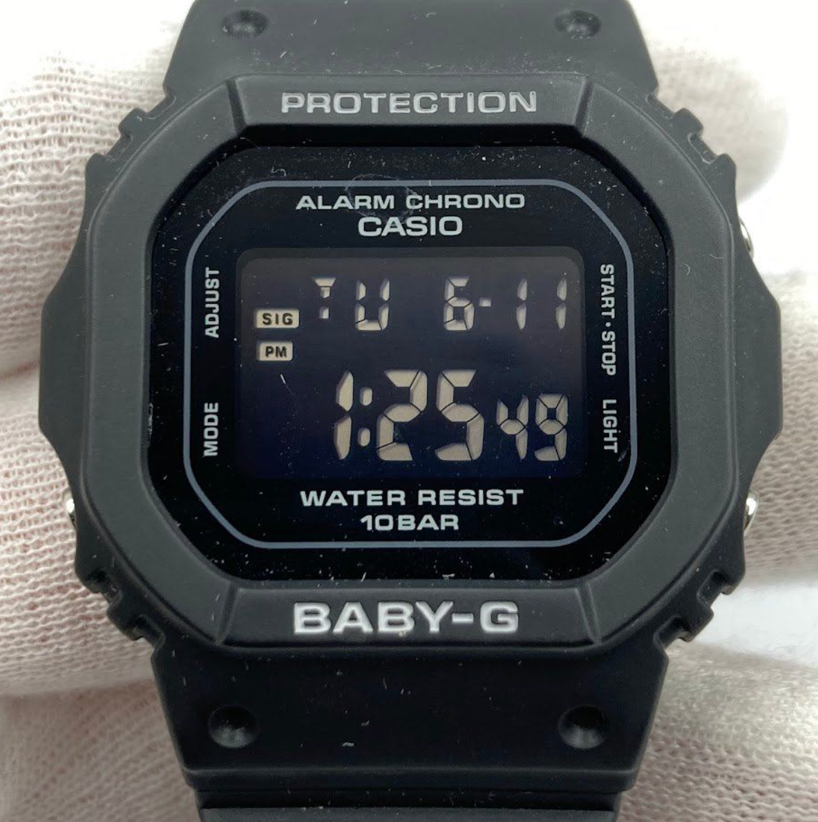 Casio Women's Digital Watch Baby-G Chronograph Black Resin Strap BGD-565-1CR