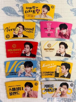 BTS V Taehyung Compose Coffee Cup Holder Set of 9 Pieces